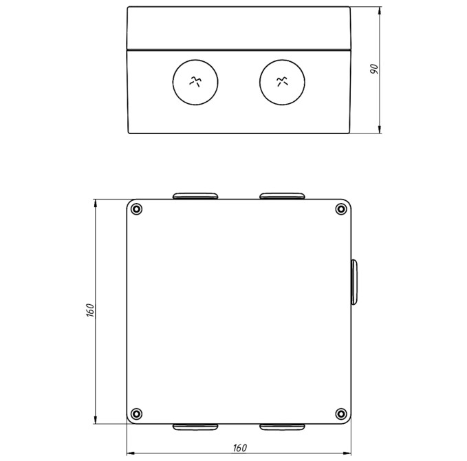 Электротехнический корпус (оболочка) из поликарбоната торговой марки «Box» BOX 160