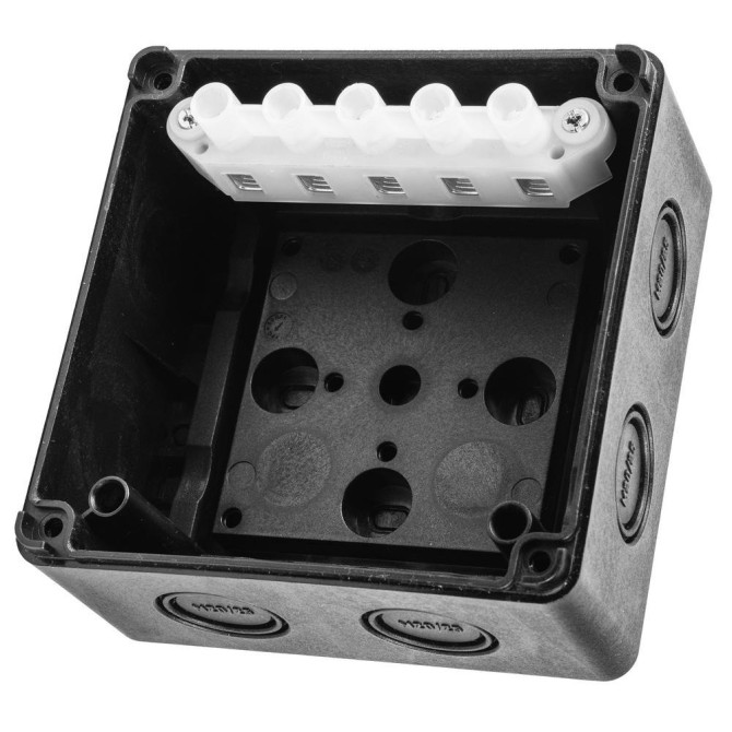 Коробка распределительная M Box 060 черная с клеммой